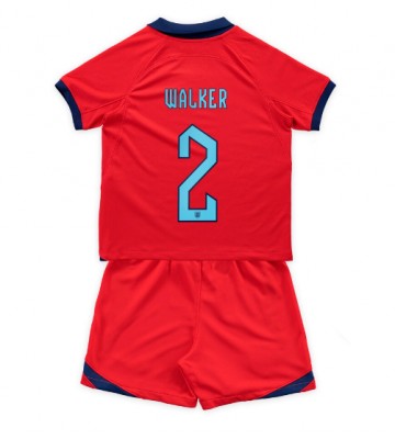 England Kyle Walker #2 Udebanesæt Børn VM 2022 Kort ærmer (+ korte bukser)